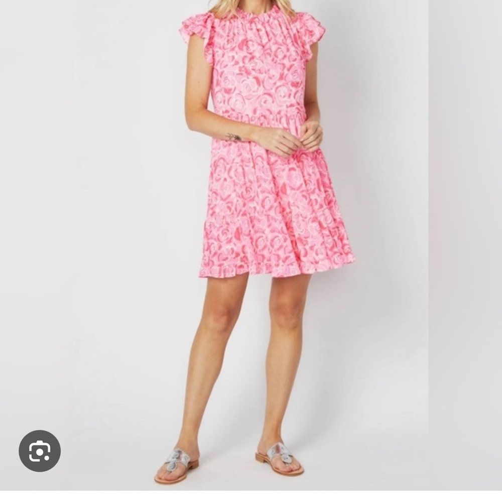 Sail to Sable Pink Patterned Mini Dress